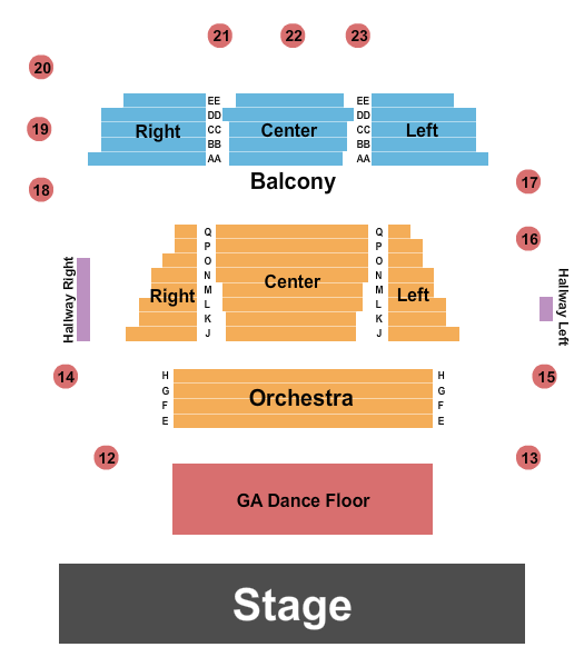 California Theatre - Pittsburg Seating Chart
