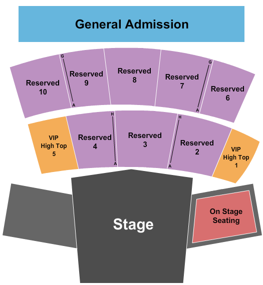 Caloosa Sound Amphitheater Endstage RSV & Tables w/GA Seating Chart