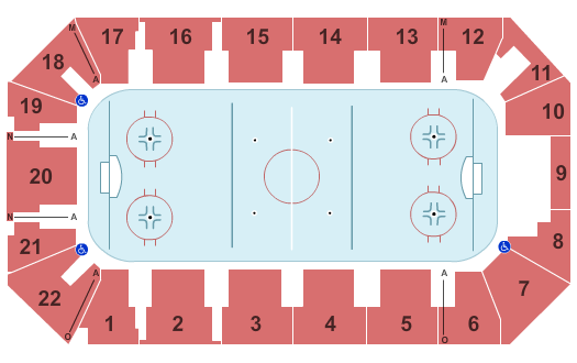 1st Summit Arena at Cambria County War Memorial Hockey-2 Seating Chart