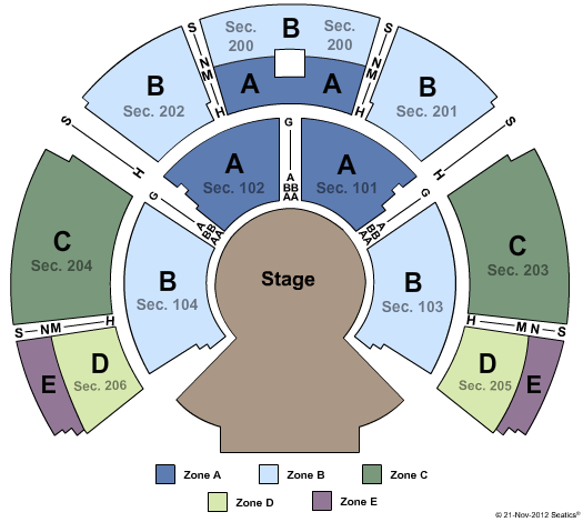 Camden Waterfront Seating Map
