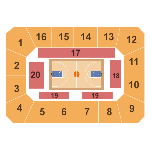seating chart for Cameron Indoor Stadium - Basketball - eventticketscenter.com