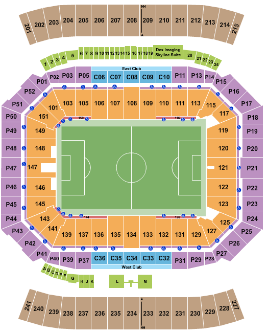 Camping World Stadium Club World Cup Seating Chart