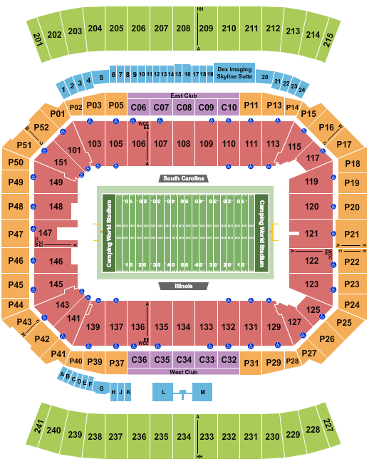 Camping World Stadium Football - Citrus Bowl Seating Chart