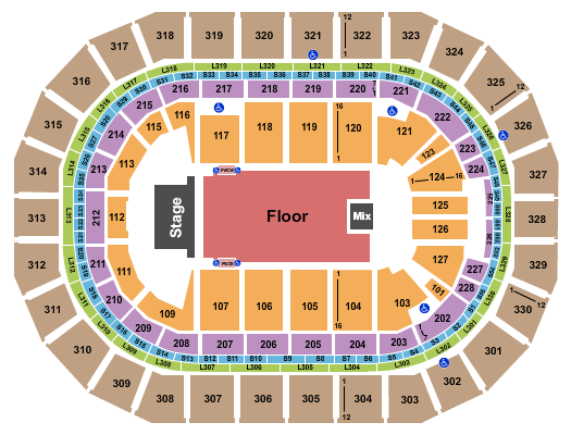 seating chart for Canada Life Centre - Bryan Adams - eventticketscenter.com