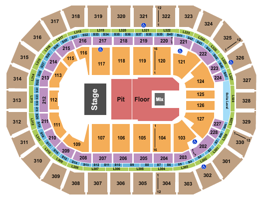 Canada Life Centre Endstage GA Pit/RSV Flr Seating Chart