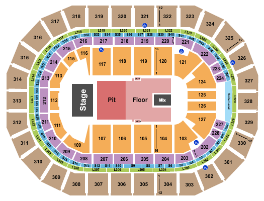 Canada Life Centre Endstage Pit Seating Chart