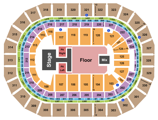 seating chart for Canada Life Centre - Old Dominion - eventticketscenter.com