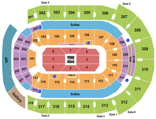 Canada Life Place Center Stage Seating Chart
