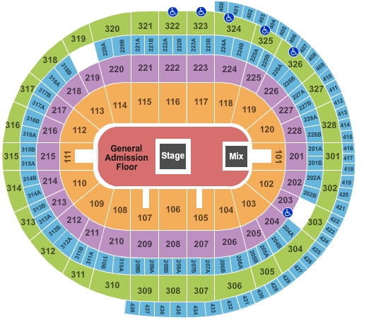 Canadian Tire Centre Arcade Fire Seating Chart
