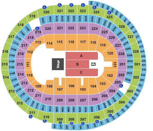 Canadian Tire Centre Blue Rodeo Seating Chart