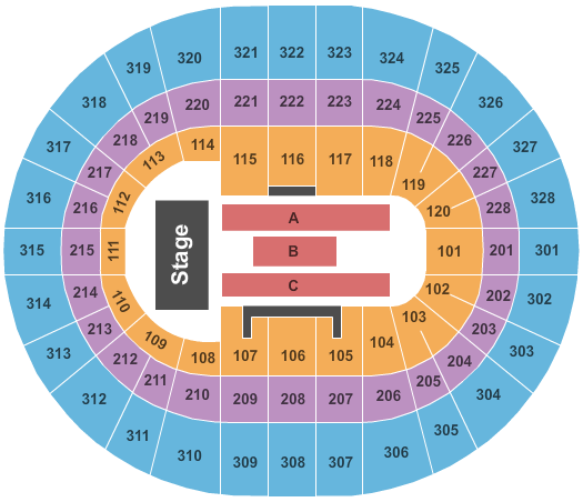 Canadian Tire Centre Brad Paisly Seating Chart