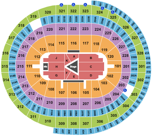 Canadian Tire Centre Center Stage 2 Seating Chart