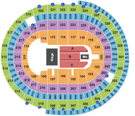 Canadian Tire Centre City And Colour Seating Chart