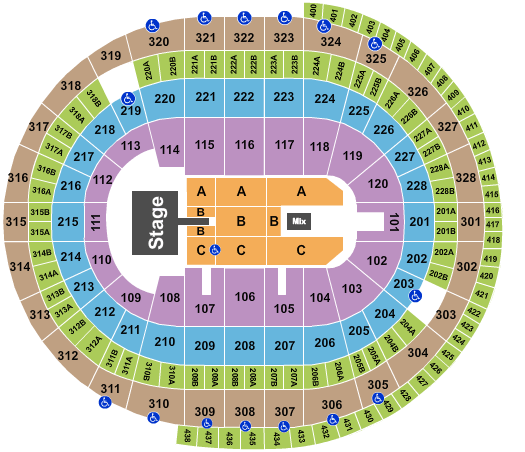 Canadian Tire Centre Def leppard Seating Chart