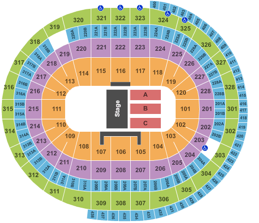 Canadian Tire Centre Disney Live Seating Chart