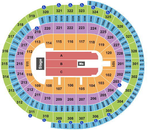 Canadian Tire Centre Endstage-4 Seating Chart