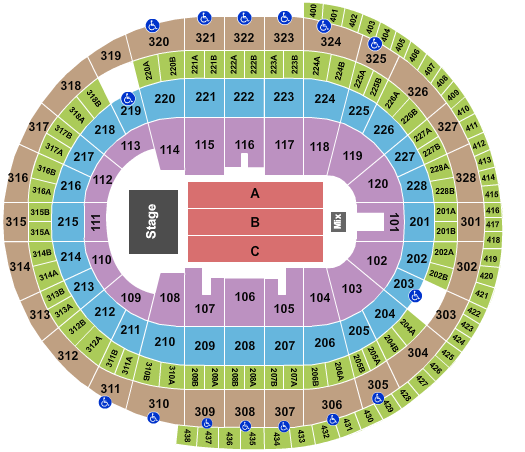 Canadian Tire Centre Endstage 3 Seating Chart