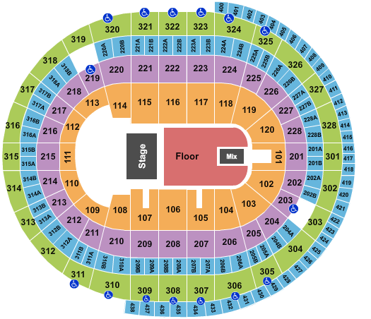 Canadian Tire Centre Endstage GA 3 Seating Chart