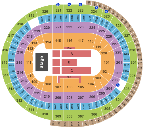 Canadian Tire Centre End Stage Seating Chart