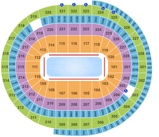 Canadian Tire Centre Ice Show Seating Chart