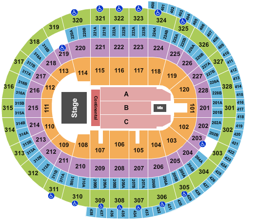 Canadian Tire Centre Journey Seating Chart