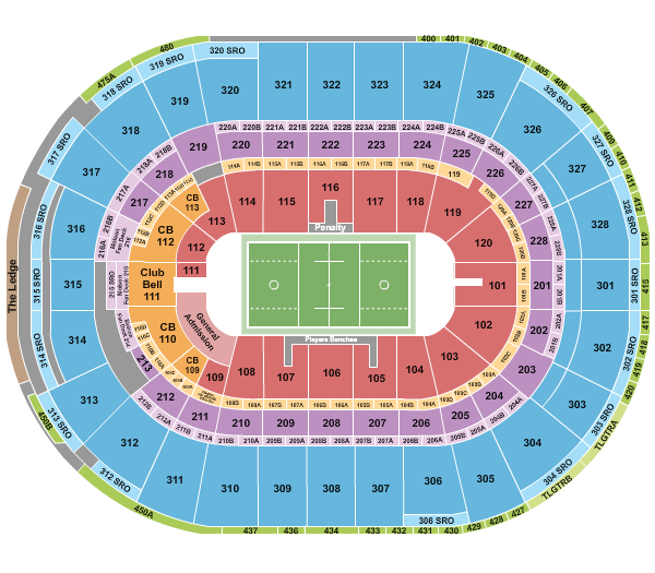 Canadian Tire Centre Lacrosse Seating Chart