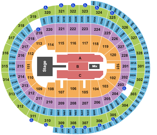 Canadian Tire Centre Maroon 5 Seating Chart