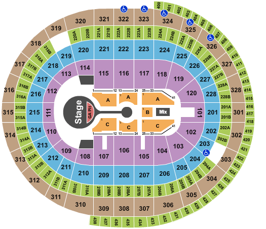 Canadian Tire Centre Michael Buble Seating Chart