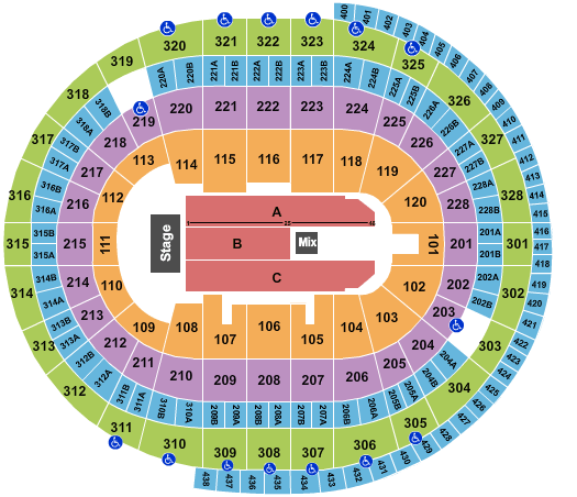 Canadian Tire Centre (formerly Scotiabank Place) Seating Chart