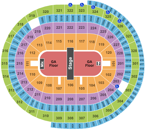 Canadian Tire Centre Mumford and Sons Seating Chart