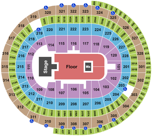 Canadian Tire Centre NF Seating Chart