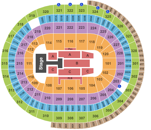 Canadian Tire Centre One Direction Seating Chart