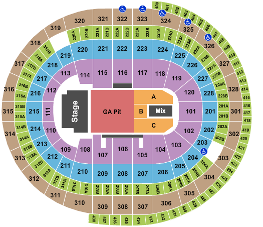 Canadian Tire Centre Pearl Jam Seating Chart