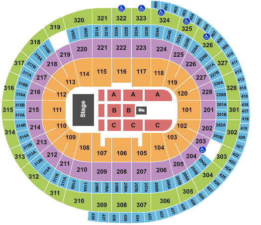 Canadian Tire Centre Rod Stewart Seating Chart
