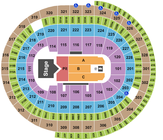 Canadian Tire Centre Sam Hunt Seating Chart