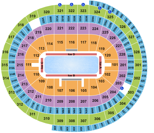 Canadian Tire Centre Stars on Ice Seating Chart