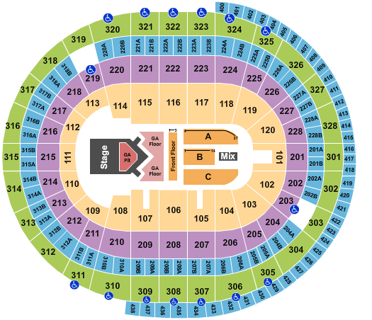 Canadian Tire Centre The Lumineers Seating Chart