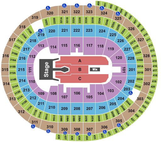 Canadian Tire Centre Tim McGraw Seating Chart