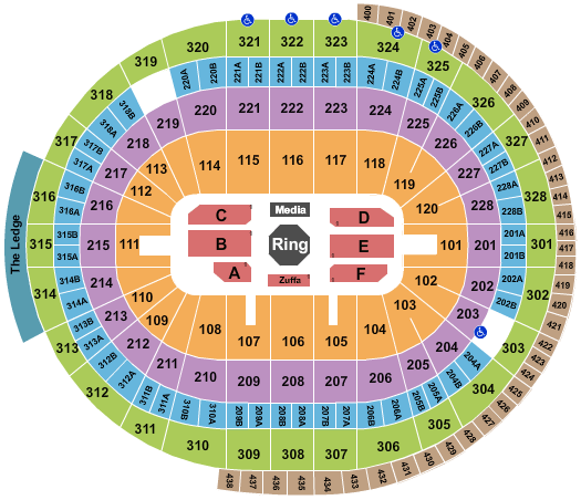 Canadian Tire Centre UFC Seating Chart
