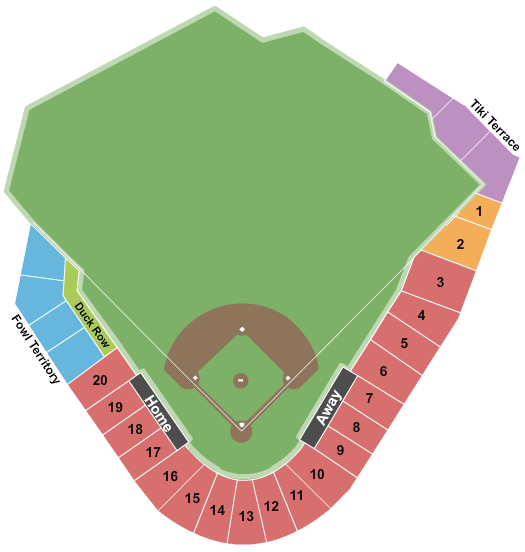 seating chart for Canal Park - Baseball - eventticketscenter.com