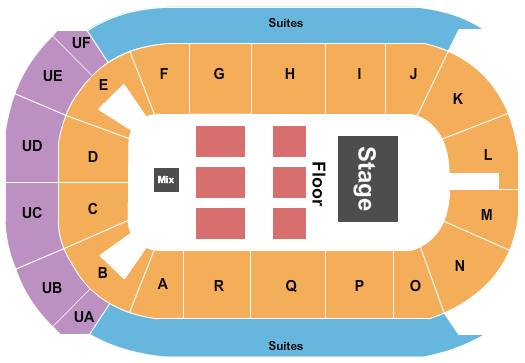 Co-Op Place Endstage - Reserved Seating Chart