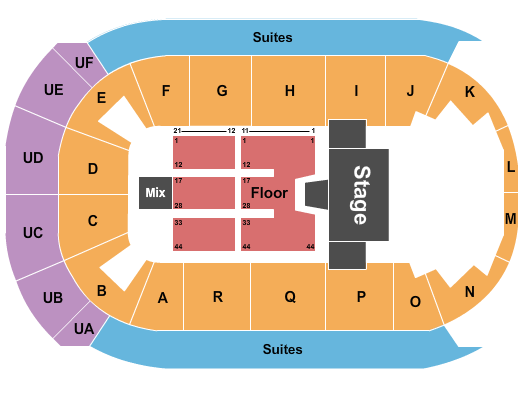 Co-Op Place Hedley Seating Chart