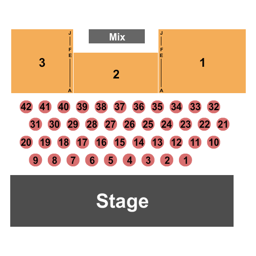 Cannery Hotel & Casino Endstage Tables Seating Chart