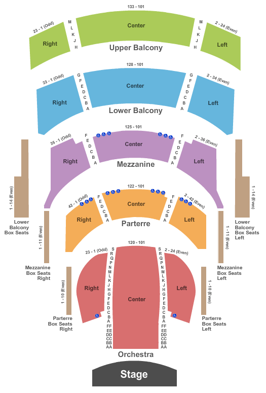 Cannon Center For The Performing Arts Seating Chart
