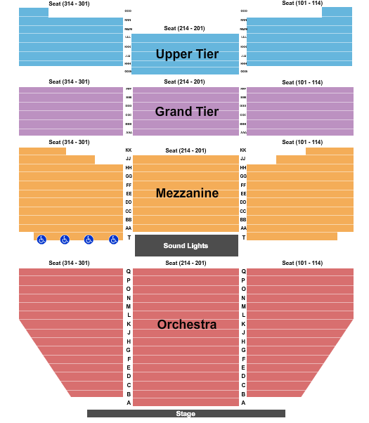 Cannon Hall At RiverPark Center Seating Map