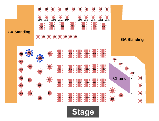 Canyon Club - Agoura Hills Endstage - Rsvd Tables 3 Seating Chart