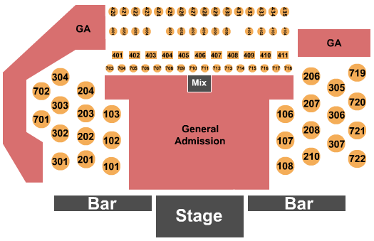 The Canyon Santa Clarita Endstage - Large GA Floor Seating Chart