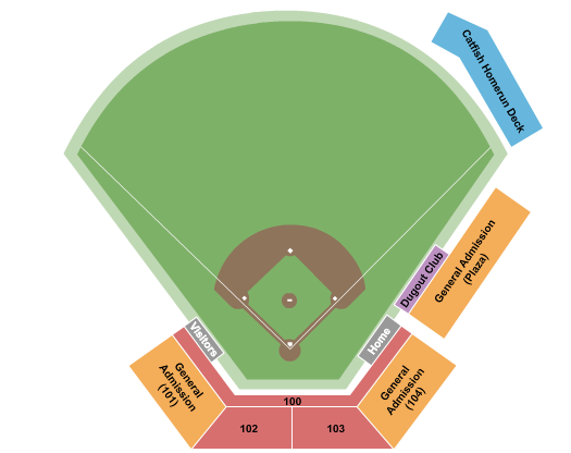 Capaha Field Baseball Seating Chart