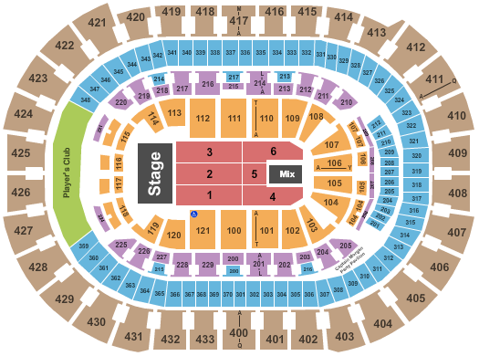 seating chart for Capital One Arena - TSO 2022 - eventticketscenter.com