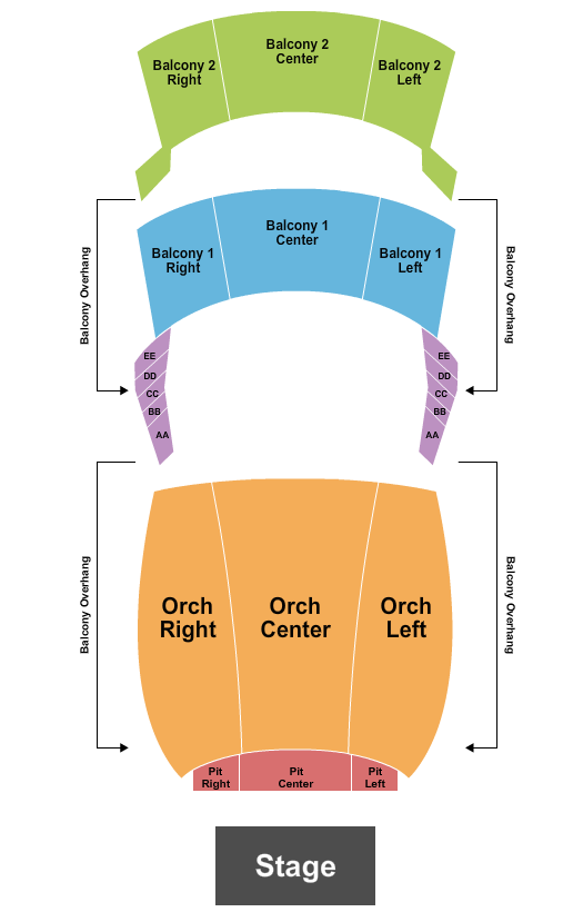 Capital One Hall End Stage Seating Chart